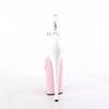 Pleaser - FLAMINGO868 Sandale à bride à la cheville, Pole dance chaussures - Rose/Blanc Product image